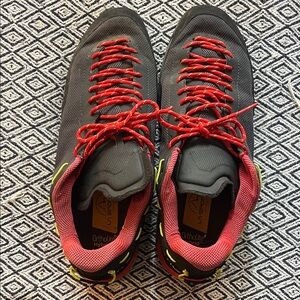 La Sportiva Black and Red Trail Shoes